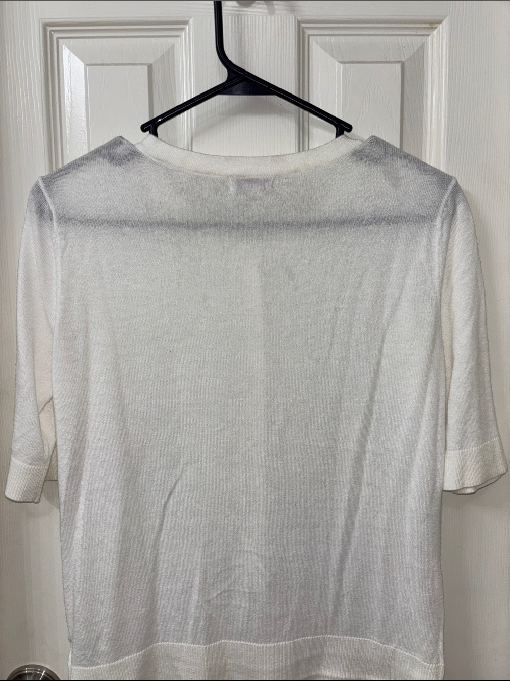 Merona White Short Sleeve Button-Front Cardigan - Picture 5 of 5